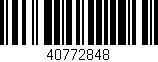 Código de barras (EAN, GTIN, SKU, ISBN): '40772848'
