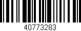 Código de barras (EAN, GTIN, SKU, ISBN): '40773283'