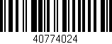 Código de barras (EAN, GTIN, SKU, ISBN): '40774024'