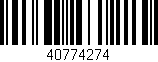 Código de barras (EAN, GTIN, SKU, ISBN): '40774274'