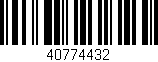 Código de barras (EAN, GTIN, SKU, ISBN): '40774432'