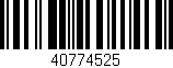 Código de barras (EAN, GTIN, SKU, ISBN): '40774525'