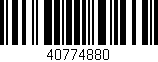Código de barras (EAN, GTIN, SKU, ISBN): '40774880'
