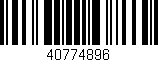 Código de barras (EAN, GTIN, SKU, ISBN): '40774896'