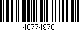 Código de barras (EAN, GTIN, SKU, ISBN): '40774970'