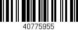 Código de barras (EAN, GTIN, SKU, ISBN): '40775955'