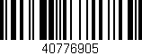 Código de barras (EAN, GTIN, SKU, ISBN): '40776905'