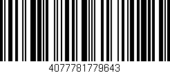 Código de barras (EAN, GTIN, SKU, ISBN): '4077781779643'