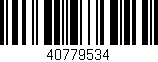 Código de barras (EAN, GTIN, SKU, ISBN): '40779534'