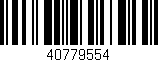 Código de barras (EAN, GTIN, SKU, ISBN): '40779554'