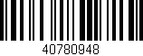 Código de barras (EAN, GTIN, SKU, ISBN): '40780948'