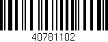 Código de barras (EAN, GTIN, SKU, ISBN): '40781102'
