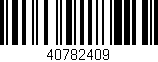 Código de barras (EAN, GTIN, SKU, ISBN): '40782409'