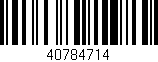 Código de barras (EAN, GTIN, SKU, ISBN): '40784714'
