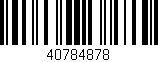 Código de barras (EAN, GTIN, SKU, ISBN): '40784878'