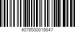 Código de barras (EAN, GTIN, SKU, ISBN): '4078500018647'
