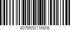 Código de barras (EAN, GTIN, SKU, ISBN): '4078500116909'