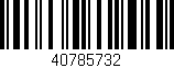 Código de barras (EAN, GTIN, SKU, ISBN): '40785732'