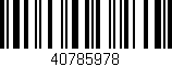 Código de barras (EAN, GTIN, SKU, ISBN): '40785978'