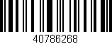 Código de barras (EAN, GTIN, SKU, ISBN): '40786268'