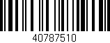 Código de barras (EAN, GTIN, SKU, ISBN): '40787510'