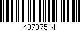 Código de barras (EAN, GTIN, SKU, ISBN): '40787514'
