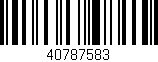 Código de barras (EAN, GTIN, SKU, ISBN): '40787583'