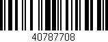 Código de barras (EAN, GTIN, SKU, ISBN): '40787708'