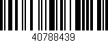 Código de barras (EAN, GTIN, SKU, ISBN): '40788439'