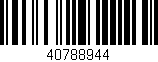 Código de barras (EAN, GTIN, SKU, ISBN): '40788944'