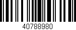Código de barras (EAN, GTIN, SKU, ISBN): '40788980'