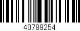 Código de barras (EAN, GTIN, SKU, ISBN): '40789254'