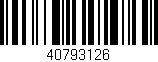 Código de barras (EAN, GTIN, SKU, ISBN): '40793126'