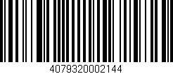 Código de barras (EAN, GTIN, SKU, ISBN): '4079320002144'