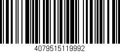 Código de barras (EAN, GTIN, SKU, ISBN): '4079515119992'