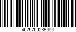 Código de barras (EAN, GTIN, SKU, ISBN): '4079700265893'