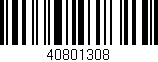 Código de barras (EAN, GTIN, SKU, ISBN): '40801308'