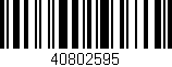 Código de barras (EAN, GTIN, SKU, ISBN): '40802595'