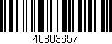 Código de barras (EAN, GTIN, SKU, ISBN): '40803657'