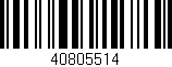 Código de barras (EAN, GTIN, SKU, ISBN): '40805514'