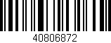 Código de barras (EAN, GTIN, SKU, ISBN): '40806872'