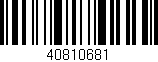 Código de barras (EAN, GTIN, SKU, ISBN): '40810681'