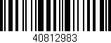 Código de barras (EAN, GTIN, SKU, ISBN): '40812983'