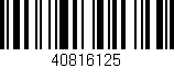 Código de barras (EAN, GTIN, SKU, ISBN): '40816125'