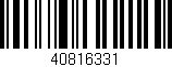 Código de barras (EAN, GTIN, SKU, ISBN): '40816331'