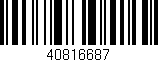 Código de barras (EAN, GTIN, SKU, ISBN): '40816687'