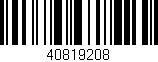 Código de barras (EAN, GTIN, SKU, ISBN): '40819208'