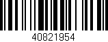 Código de barras (EAN, GTIN, SKU, ISBN): '40821954'