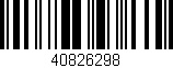 Código de barras (EAN, GTIN, SKU, ISBN): '40826298'