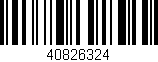 Código de barras (EAN, GTIN, SKU, ISBN): '40826324'
